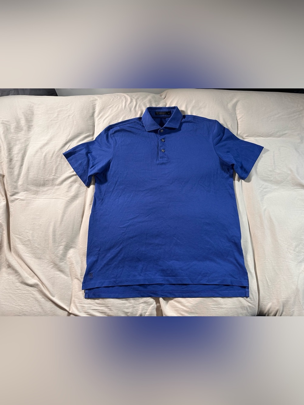 Greyson Golf Polo Mens Medium Cobalt Blue Minimalist